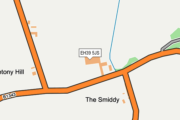 EH39 5JS map - OS OpenMap – Local (Ordnance Survey)