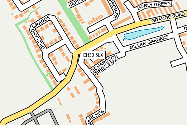 EH39 5LX map - OS OpenMap – Local (Ordnance Survey)