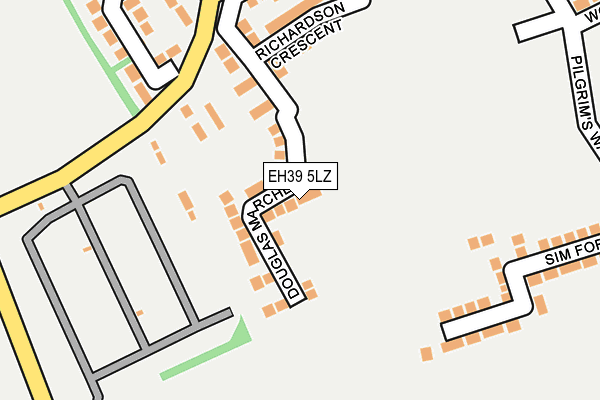 EH39 5LZ map - OS OpenMap – Local (Ordnance Survey)