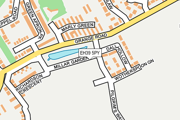 EH39 5PY map - OS OpenMap – Local (Ordnance Survey)