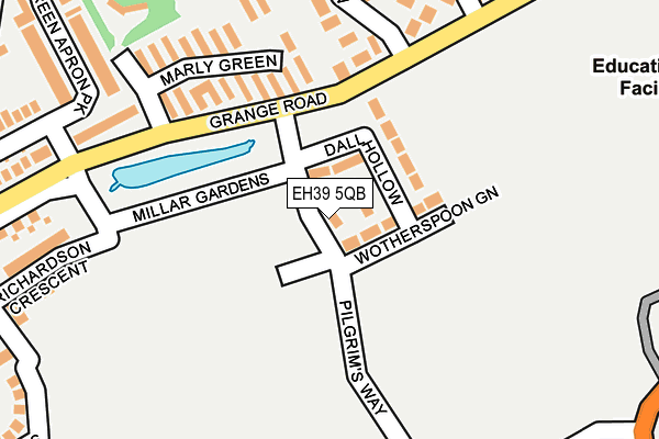 EH39 5QB map - OS OpenMap – Local (Ordnance Survey)