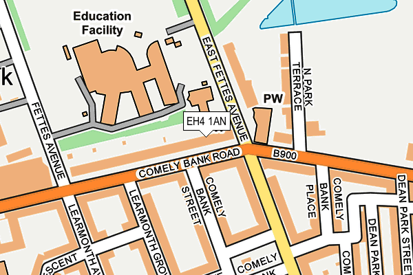 EH4 1AN map - OS OpenMap – Local (Ordnance Survey)