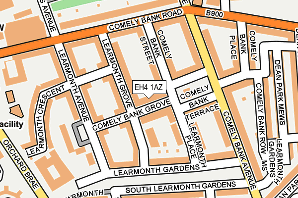 EH4 1AZ map - OS OpenMap – Local (Ordnance Survey)