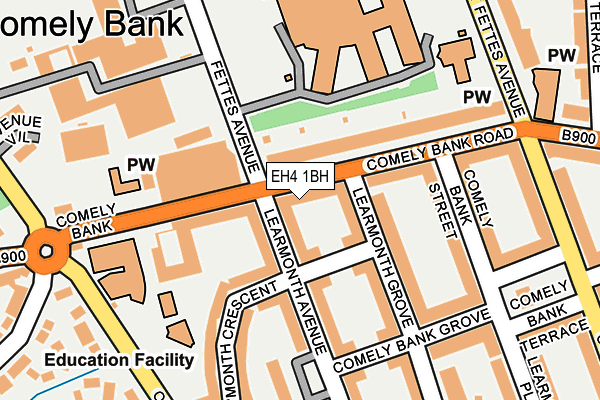 EH4 1BH map - OS OpenMap – Local (Ordnance Survey)