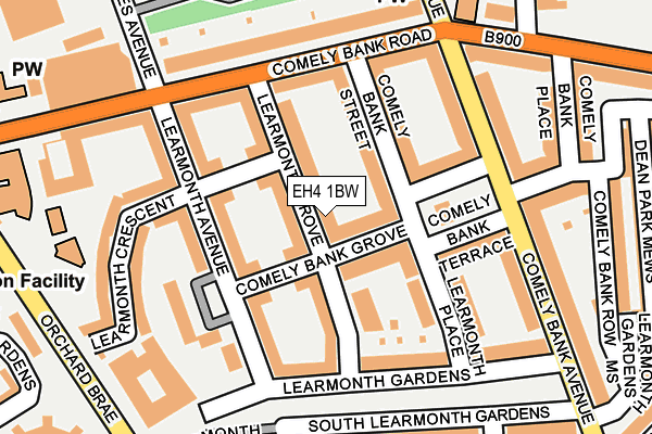 EH4 1BW map - OS OpenMap – Local (Ordnance Survey)
