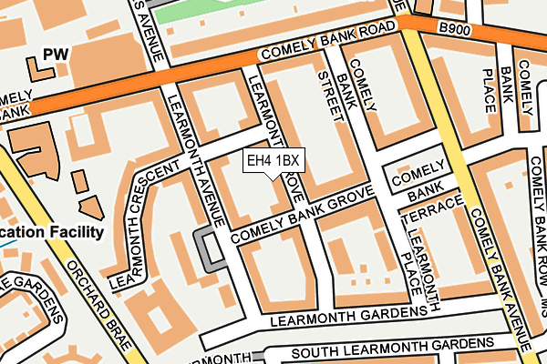 EH4 1BX map - OS OpenMap – Local (Ordnance Survey)