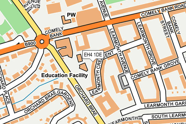 EH4 1DE map - OS OpenMap – Local (Ordnance Survey)