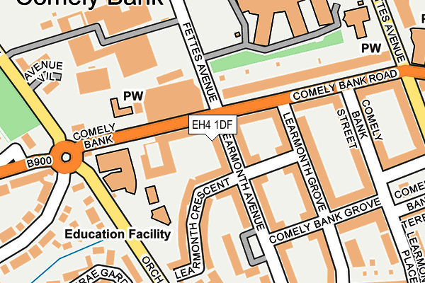 EH4 1DF map - OS OpenMap – Local (Ordnance Survey)