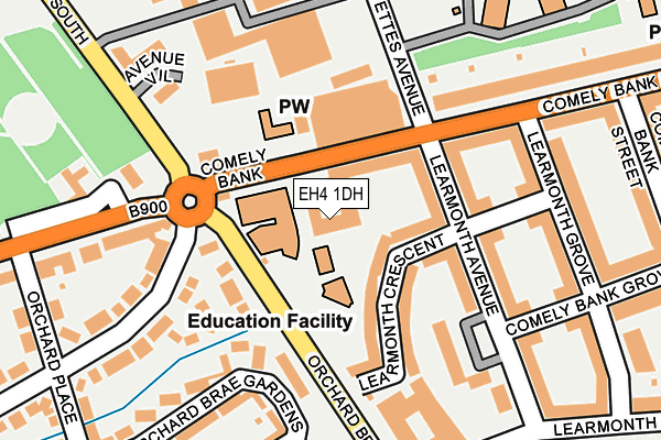 EH4 1DH map - OS OpenMap – Local (Ordnance Survey)