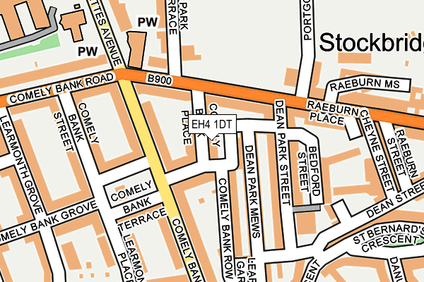 EH4 1DT map - OS OpenMap – Local (Ordnance Survey)