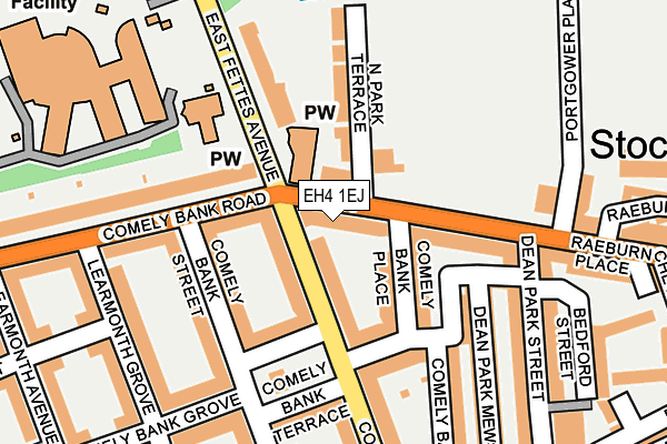 EH4 1EJ map - OS OpenMap – Local (Ordnance Survey)