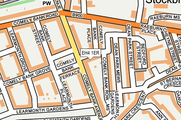 EH4 1ER map - OS OpenMap – Local (Ordnance Survey)
