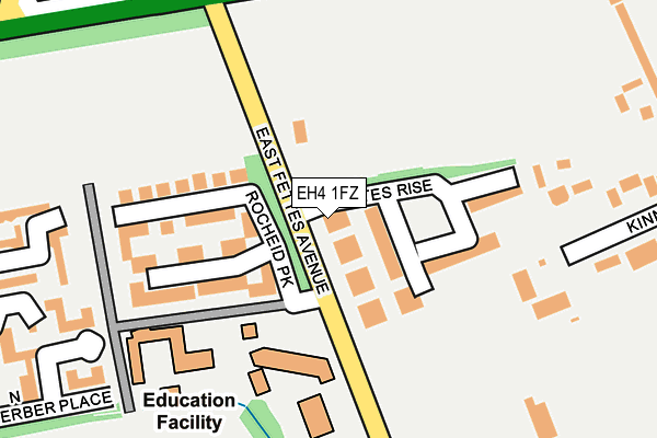 EH4 1FZ map - OS OpenMap – Local (Ordnance Survey)