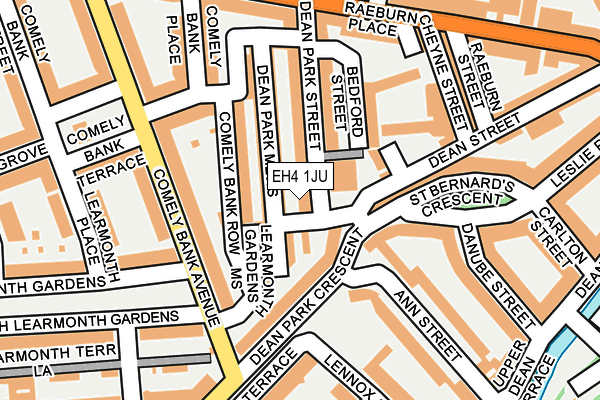 EH4 1JU map - OS OpenMap – Local (Ordnance Survey)
