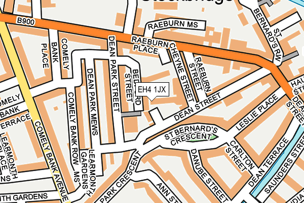 EH4 1JX map - OS OpenMap – Local (Ordnance Survey)