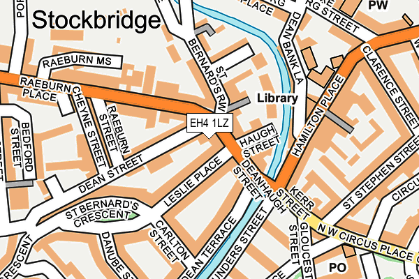 EH4 1LZ map - OS OpenMap – Local (Ordnance Survey)