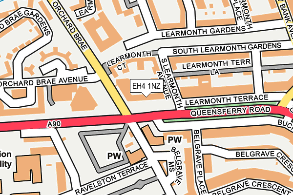 EH4 1NZ map - OS OpenMap – Local (Ordnance Survey)