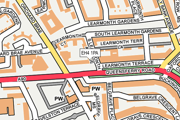 EH4 1PA map - OS OpenMap – Local (Ordnance Survey)