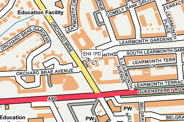 EH4 1PD map - OS OpenMap – Local (Ordnance Survey)