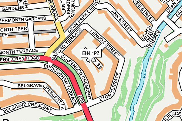 EH4 1PZ map - OS OpenMap – Local (Ordnance Survey)