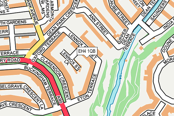 EH4 1QB map - OS OpenMap – Local (Ordnance Survey)
