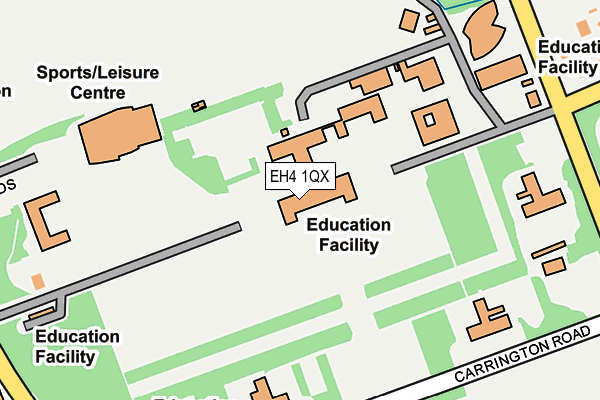 EH4 1QX map - OS OpenMap – Local (Ordnance Survey)