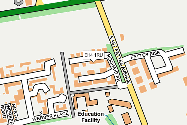 EH4 1RU map - OS OpenMap – Local (Ordnance Survey)