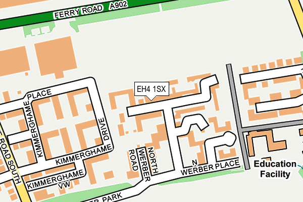 EH4 1SX map - OS OpenMap – Local (Ordnance Survey)