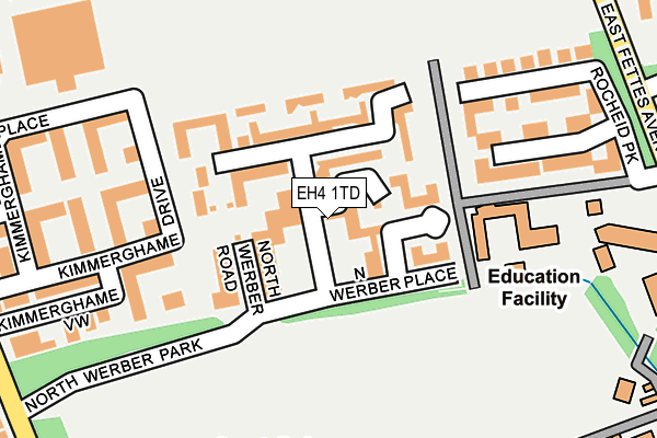 EH4 1TD map - OS OpenMap – Local (Ordnance Survey)