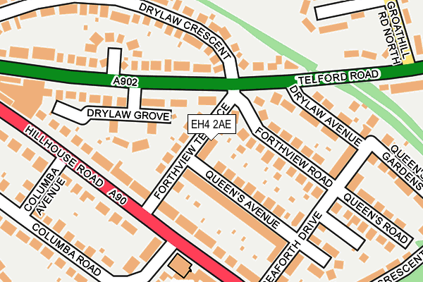 EH4 2AE map - OS OpenMap – Local (Ordnance Survey)