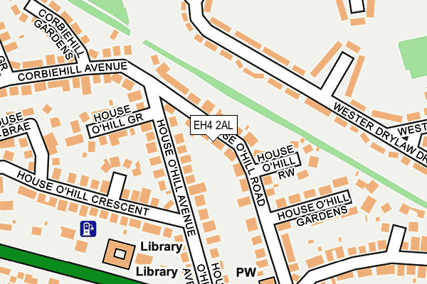 EH4 2AL map - OS OpenMap – Local (Ordnance Survey)