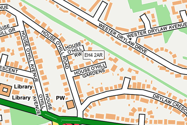 EH4 2AR map - OS OpenMap – Local (Ordnance Survey)