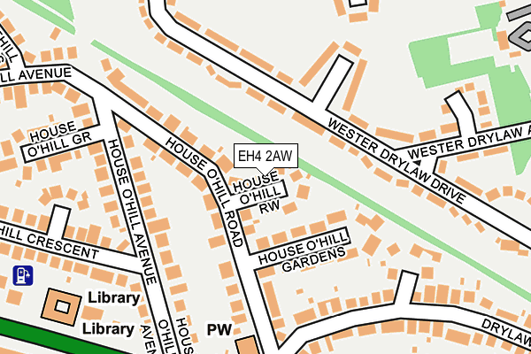 EH4 2AW map - OS OpenMap – Local (Ordnance Survey)