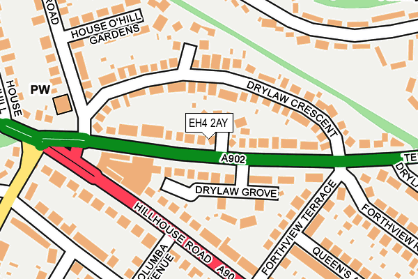 EH4 2AY map - OS OpenMap – Local (Ordnance Survey)