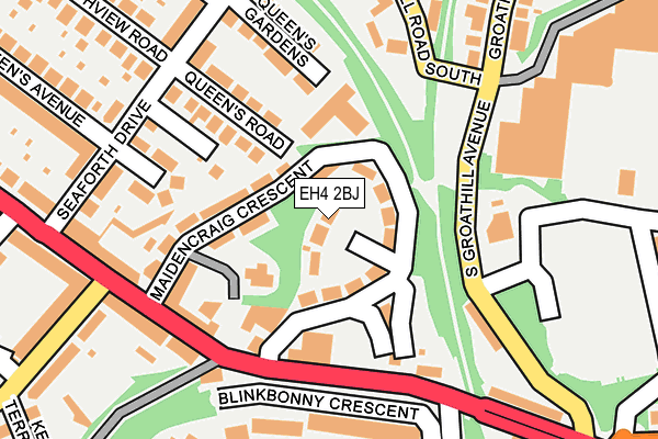 EH4 2BJ map - OS OpenMap – Local (Ordnance Survey)