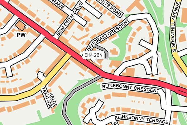 EH4 2BN map - OS OpenMap – Local (Ordnance Survey)