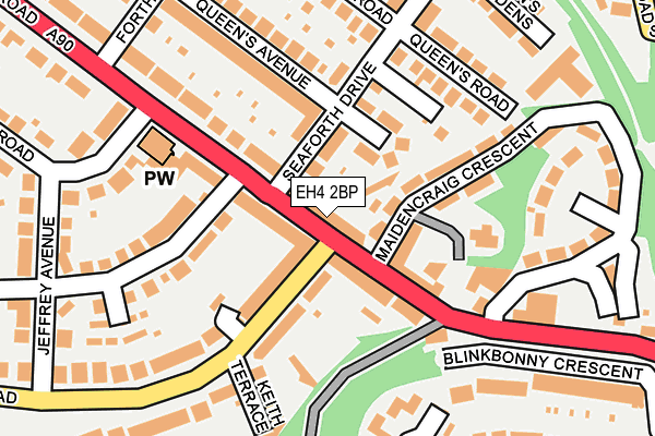 EH4 2BP map - OS OpenMap – Local (Ordnance Survey)