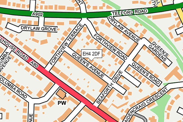 EH4 2DF map - OS OpenMap – Local (Ordnance Survey)
