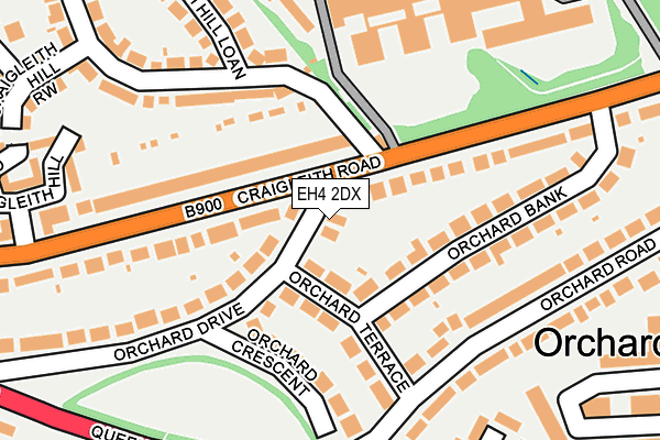 EH4 2DX map - OS OpenMap – Local (Ordnance Survey)
