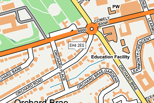 EH4 2ES map - OS OpenMap – Local (Ordnance Survey)