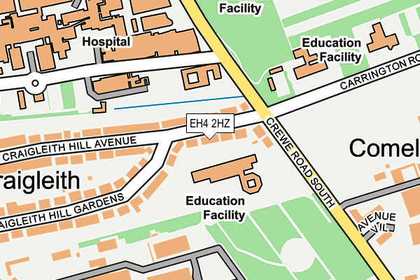 EH4 2HZ map - OS OpenMap – Local (Ordnance Survey)