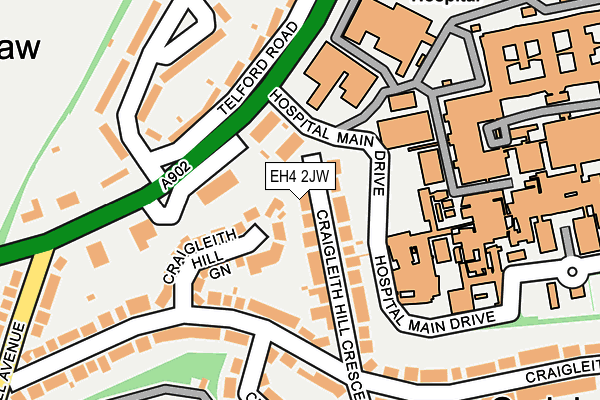 EH4 2JW map - OS OpenMap – Local (Ordnance Survey)