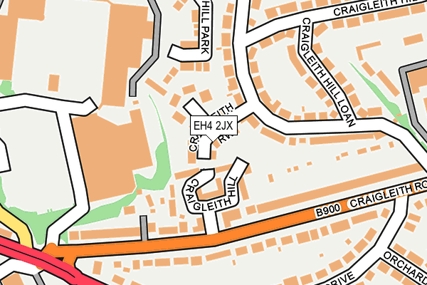 EH4 2JX map - OS OpenMap – Local (Ordnance Survey)