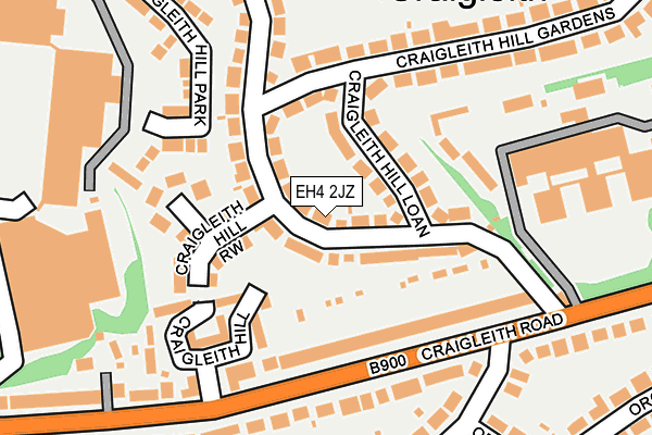 EH4 2JZ map - OS OpenMap – Local (Ordnance Survey)