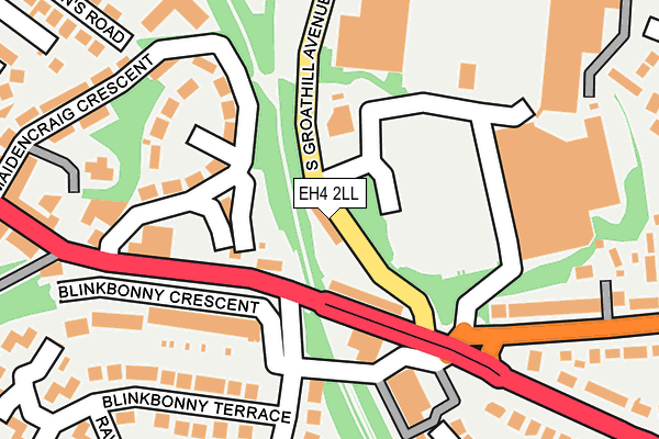 EH4 2LL map - OS OpenMap – Local (Ordnance Survey)