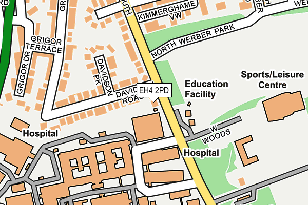 EH4 2PD map - OS OpenMap – Local (Ordnance Survey)