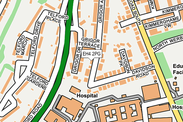 EH4 2PG map - OS OpenMap – Local (Ordnance Survey)