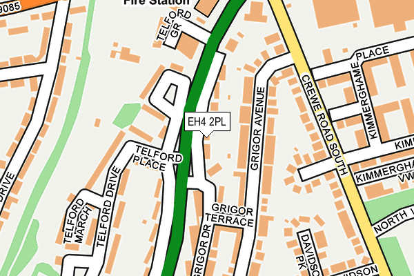 EH4 2PL map - OS OpenMap – Local (Ordnance Survey)