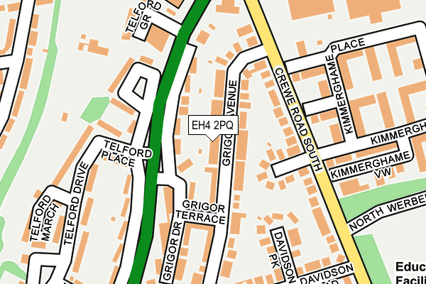 EH4 2PQ map - OS OpenMap – Local (Ordnance Survey)