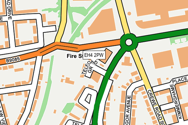 EH4 2PW map - OS OpenMap – Local (Ordnance Survey)